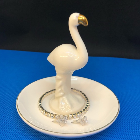 Faux Crystal Silvertone Earrings & Bracelet - Picture 2 of 2